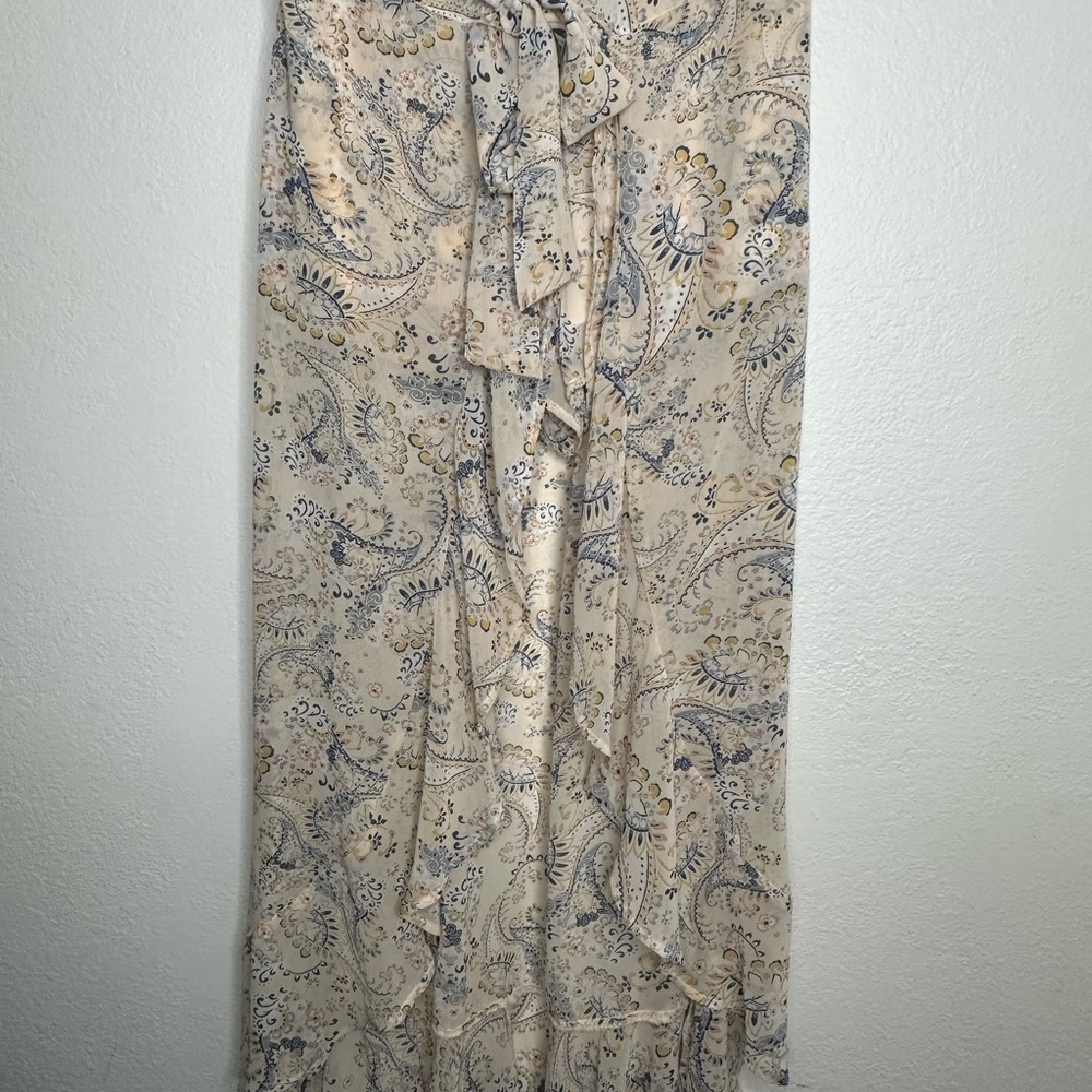 American Rag Cream and Blue Paisley Shorts with Skirt